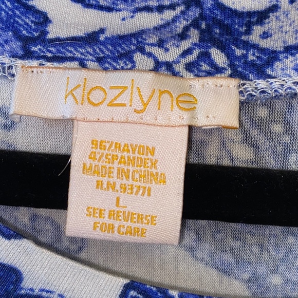 Klozlyne Blue and White Dress - Picture 3 of 6